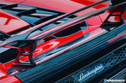 2015-2025 Lamborghini Huracan LP610  LP580  Evo  Tecnica MD Style Carbon Fiber Trunk Spoiler with Base