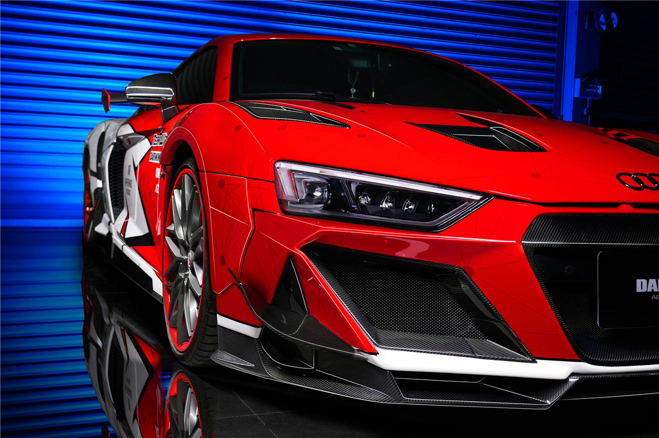 2016-2018 Audi R8 Coupe/Spyder IMPII Part Carbon Fiber Front Bumper - DarwinPRO Aerodynamics