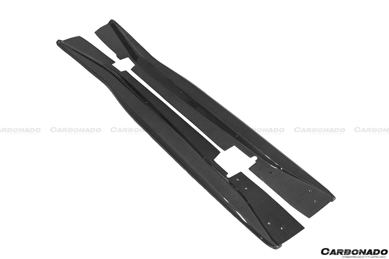 2013-2019 Corvette C7 AR Style Carbon Fiber Side Skirts - Carbonado