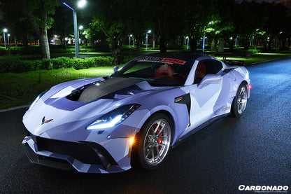 2013-2019 Corvette C7 AR Style Carbon Fiber Side Skirts - Carbonado