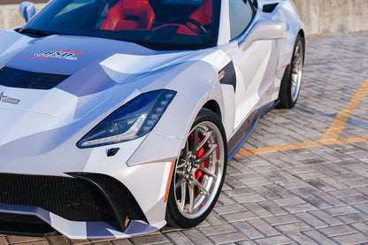 2013-2019 Corvette C7 AR Style Carbon Fiber Side Skirts - Carbonado