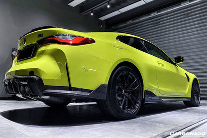 2021-UP BMW M4 G82/G83 MP Style Carbon Fiber Qual Rear Lip with Caps - Carbonado Aero