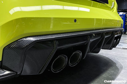 2021-UP BMW M4 G82/G83 MP Style Carbon Fiber Qual Rear Lip with Caps - Carbonado Aero