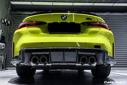 2021-UP BMW M4 G82/G83 MP Style Carbon Fiber Qual Rear Lip with Caps - Carbonado Aero
