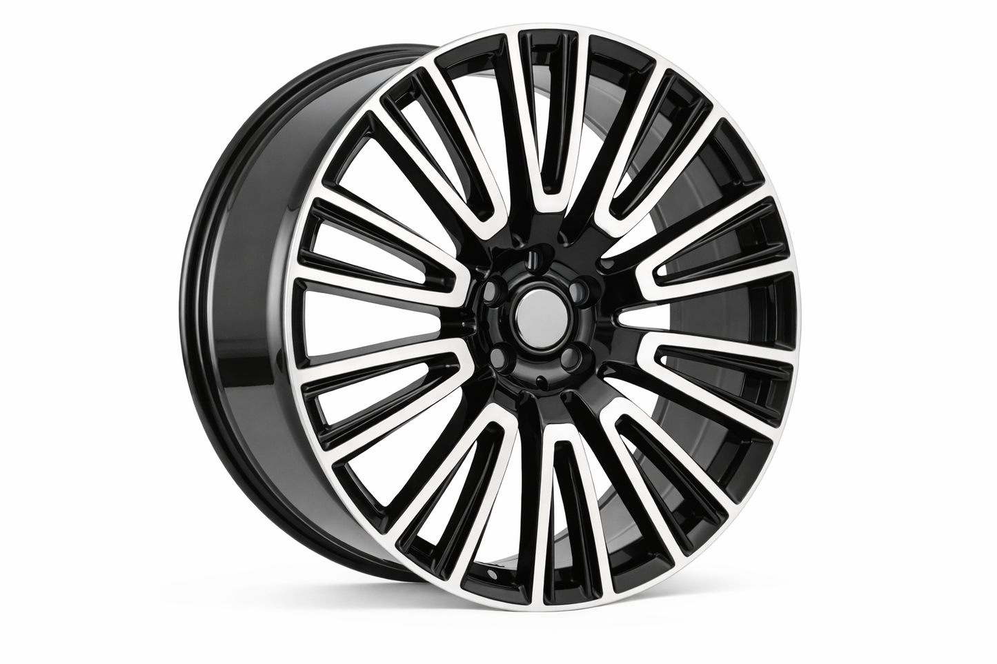 E8001 Black Machined Face 22x10 ET42 5x112 – (Square Set of 4)