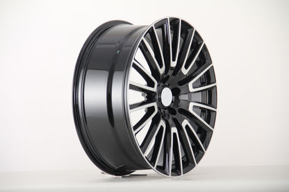 E8001 Black Machined Face 22x10 ET42 5x112 – (Square Set of 4)