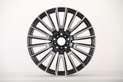 E8001 Black Machined Face 22x9 ET35 5x112 – (Square Set of 4)