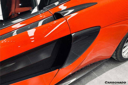 2015-2020 McLaren 540c/570s/570gt OEM Style Carbon Fiber Quarter Panel Side Scoops - Carbonado Aero
