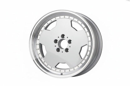 E802 Silver Machined Lip 17in Staggered Set 8.0 ET25 / 9.5 ET25 5.112 (4 Wheels)