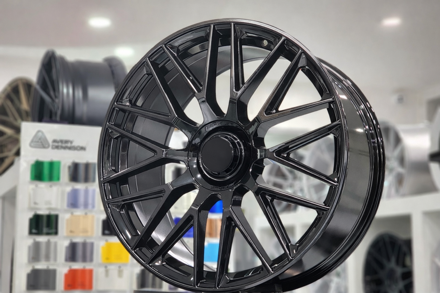 E803 Gloss Black 18x9.5 ET35 5.112 - Square Set (4 Wheels)