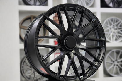 E803 Satin Black 22in Staggered Set 9.0 ET32 / 11.5 ET47 5.112 (4 Wheels)