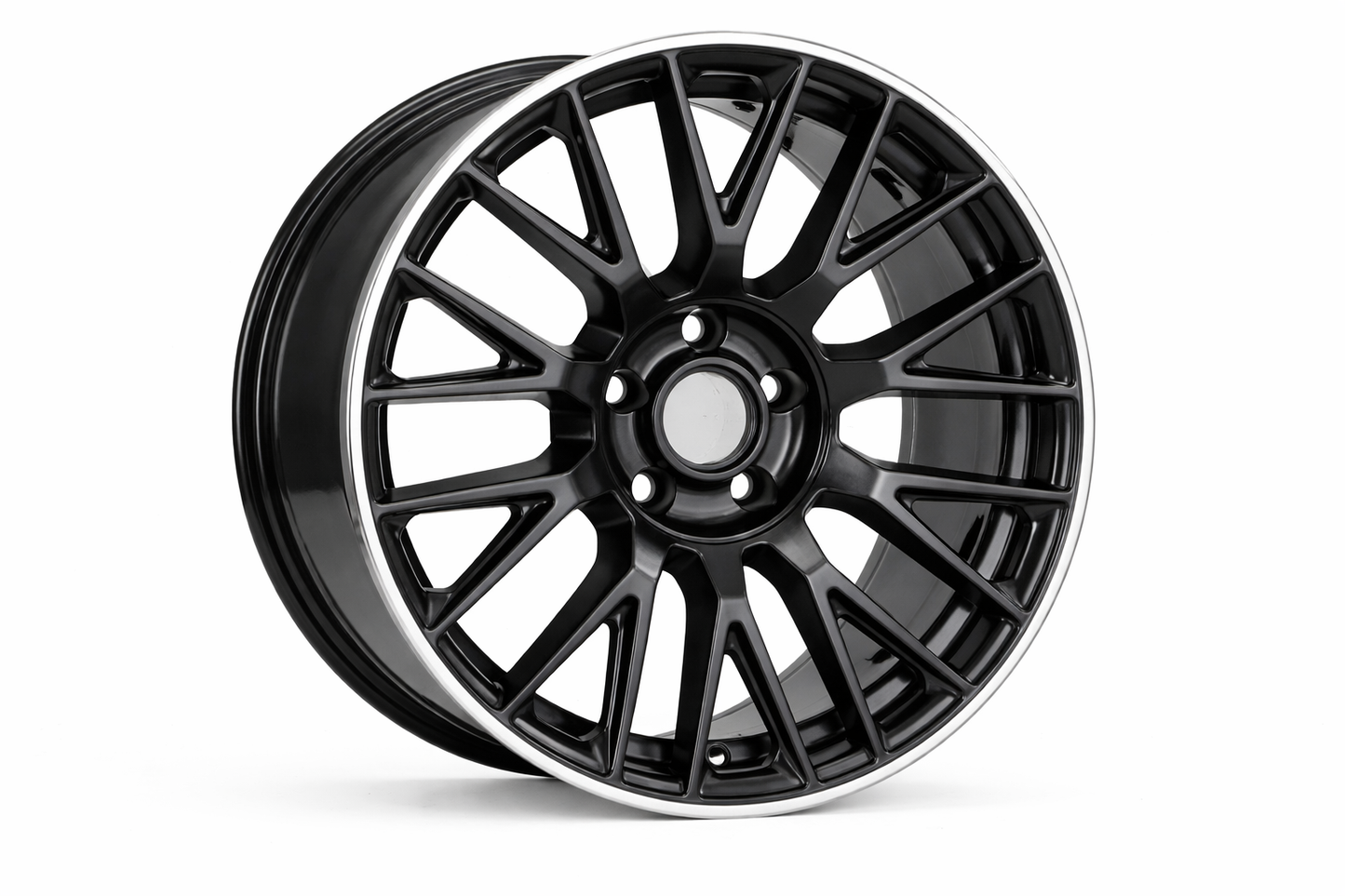 E803 Satin Black Machined Lip 19x9.5 ET35 5.112 - Square Set (4 Wheels)