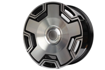E804 Black Machined Face 22x10.0 ET45 5.112.120 - Square Set (4 Wheels)