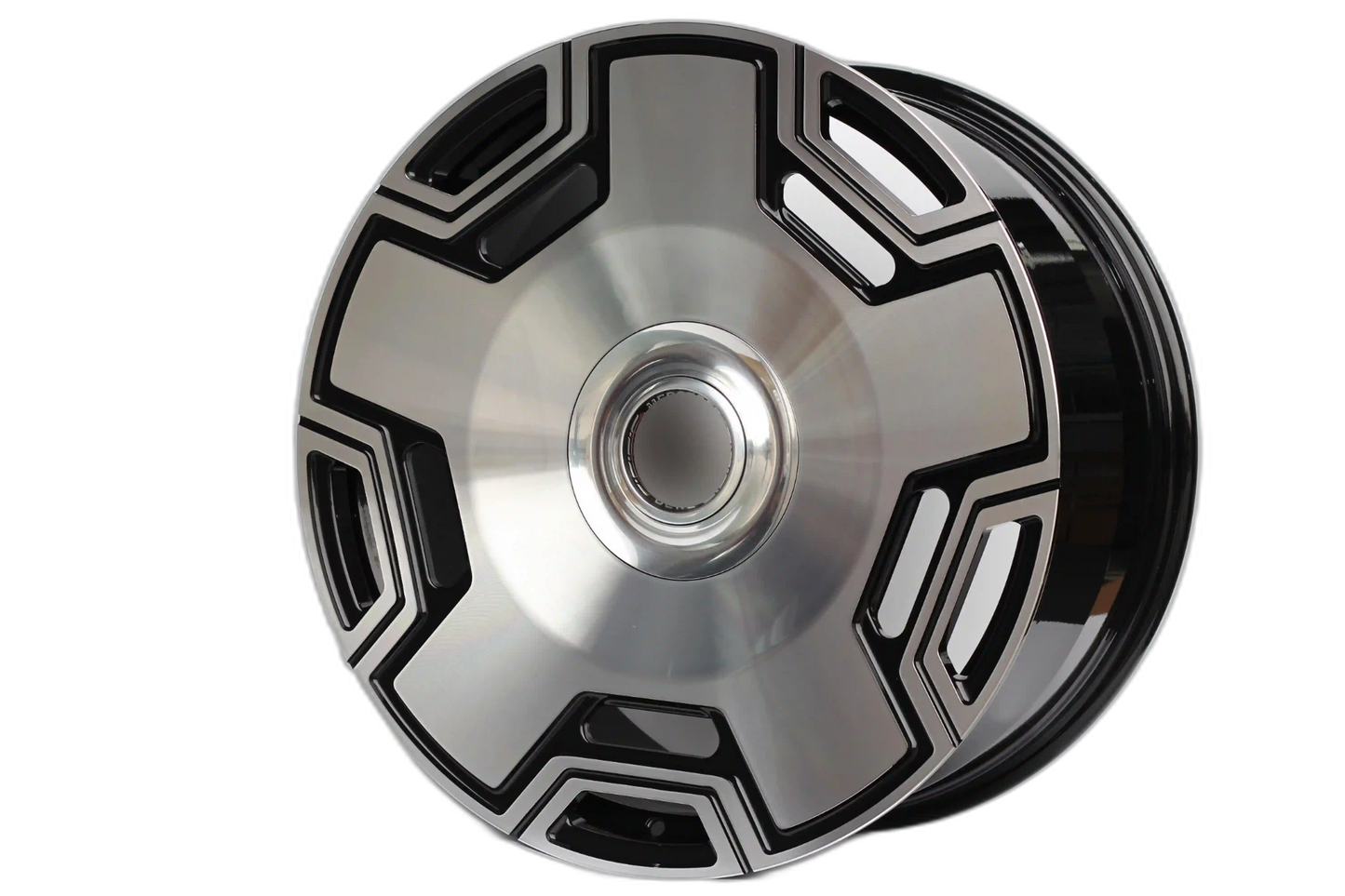 E804 Black Machined Face 22x9.0 ET30 5.112.120 - Square Set (4 Wheels)