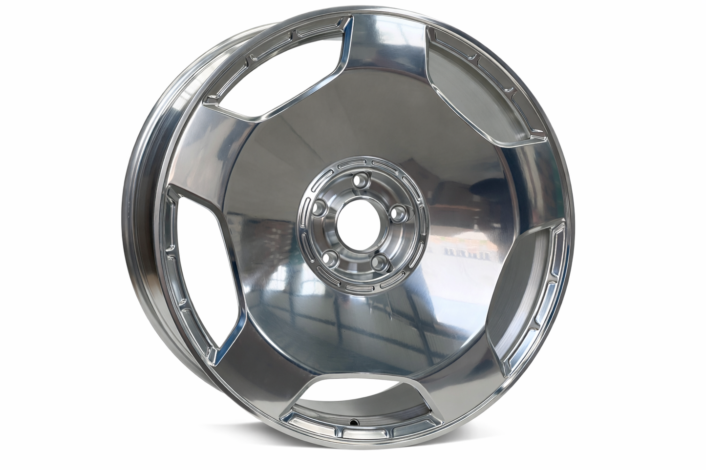 E805 Polished Face 24x10.0 ET35 5.130 - Square Set (4 Wheels)
