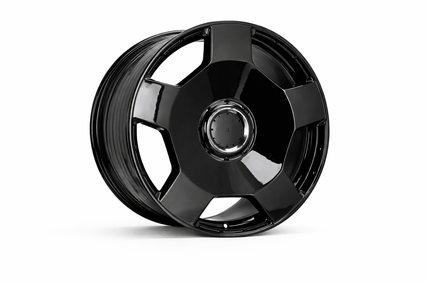 E805 Gloss Black 22x10 ET30 5.130 – (Square Set of 4)