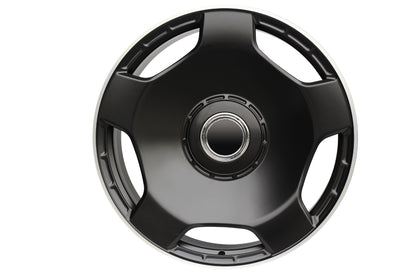 E805 Satin Black Machined Lip 22x10 ET42 5x112 – (Square Set of 4)