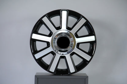 E809 Black Machined Face 16x6.5 ET54 6.130 - Square Set (4 Wheels)