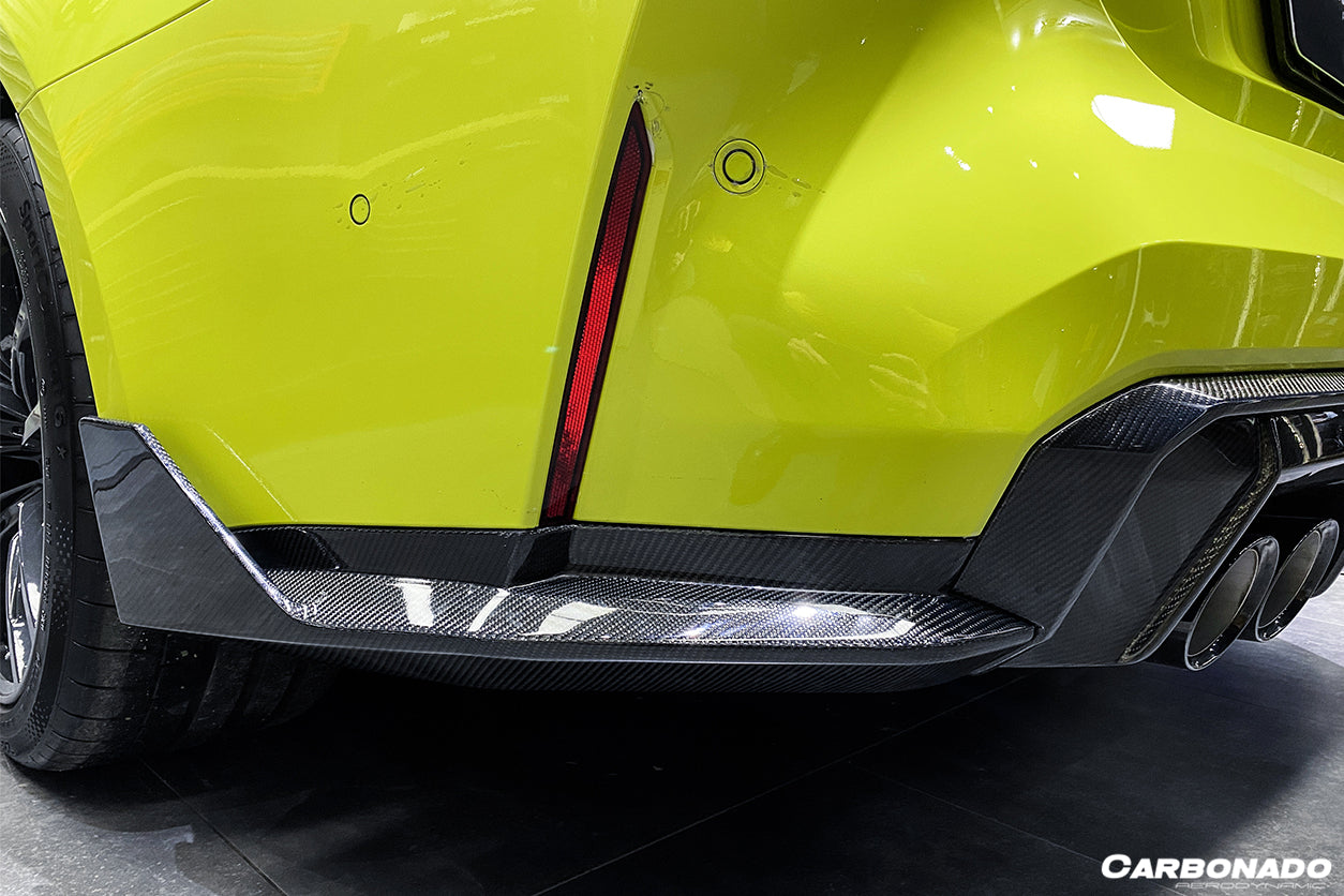 2021-UP BMW M3 G80 MP Style Carbon Fiber Quad Rear Lip with Caps - Carbonado