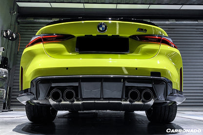 2021-UP BMW M3 G80 MP Style Carbon Fiber Quad Rear Lip with Caps - Carbonado