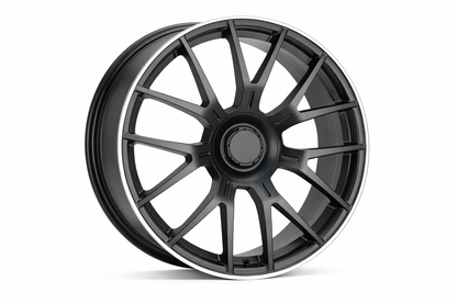 E810 Satin Black Machined Lip 20x9.5 ET43 5.112 - Square Set (4 Wheels)