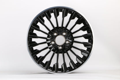 E811 Black Machined Lip 18x8 ET40 5x112 – (Square Set of 4)