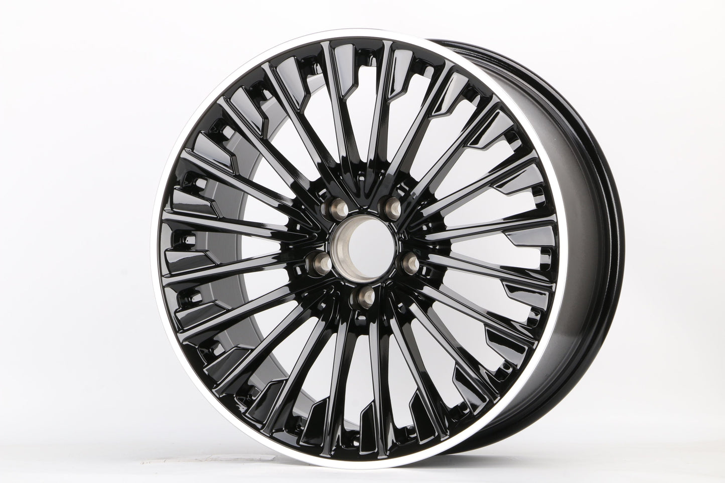 E811 Black Machined Lip 18x8 ET40 5x112 – (Square Set of 4)