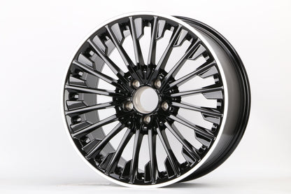 E811 Black Machined Lip 20x8.5 ET36 5x112 – (Square Set of 4)