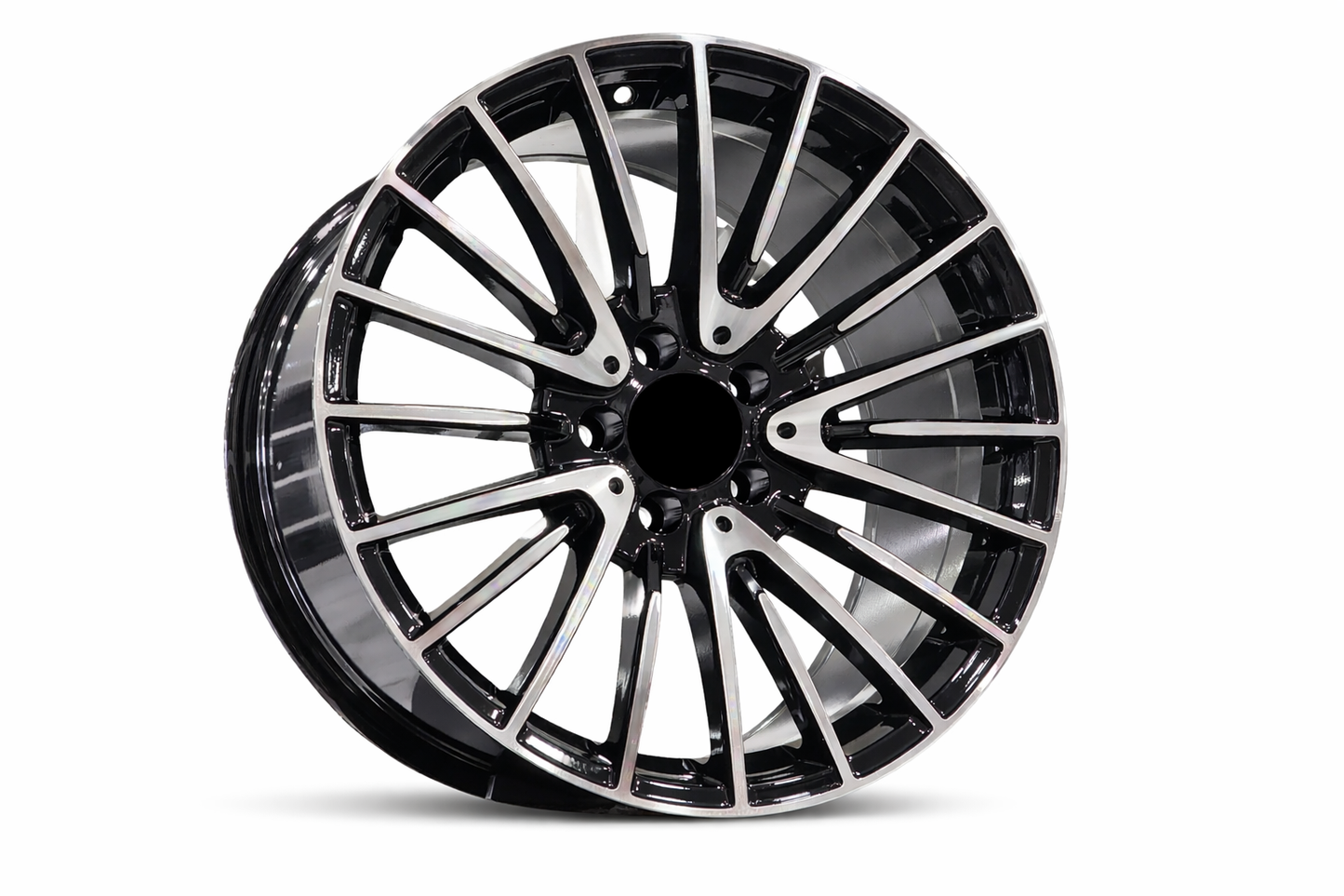 E812 Black Machined Face 21x10.0 ET48 5.112 - Square Set (4 Wheels)