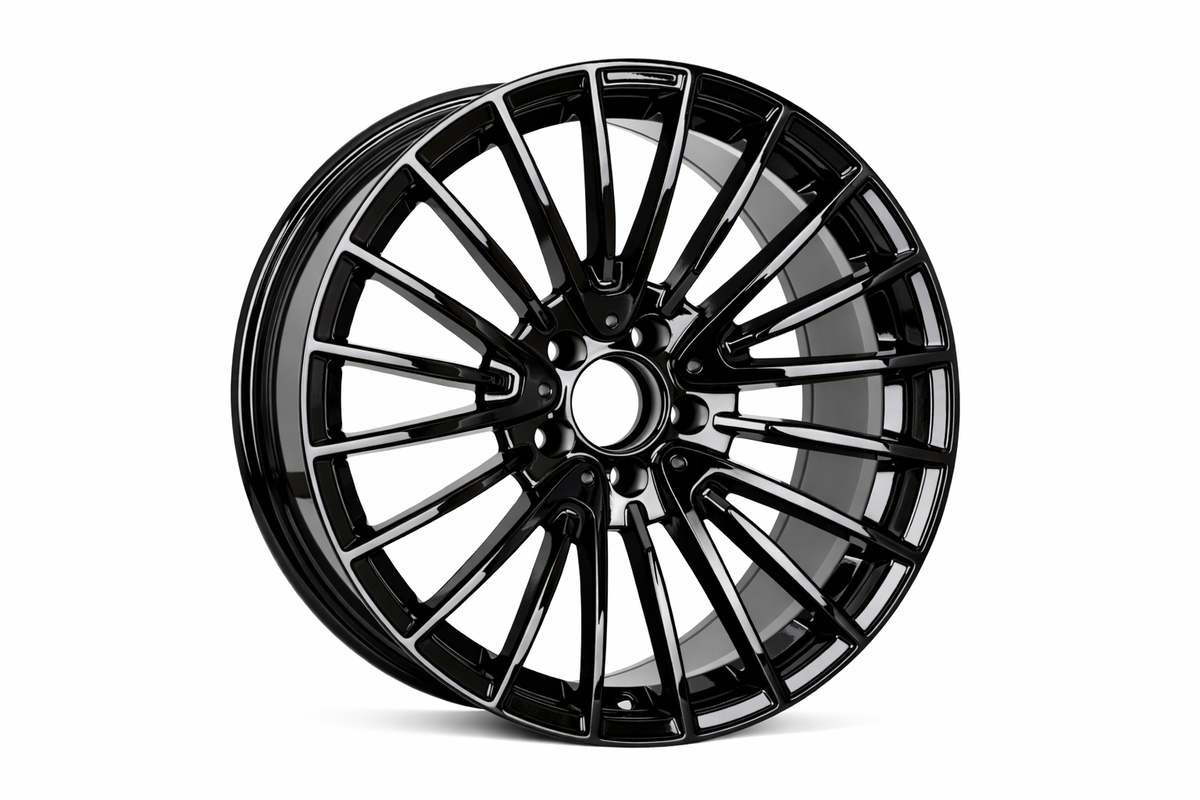 E812 Gloss Black 22x9 5x112 Square Wheels ET30 – Set of 4