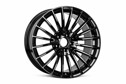 E812 Gloss Black 18in Staggered Set 8.5 ET35 / 9.5 ET35 5.112 (4 Wheels)