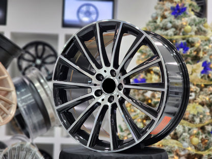 E813 Black Machined Face 22x10.0 ET45 5.112 - Square Set (4 Wheels)