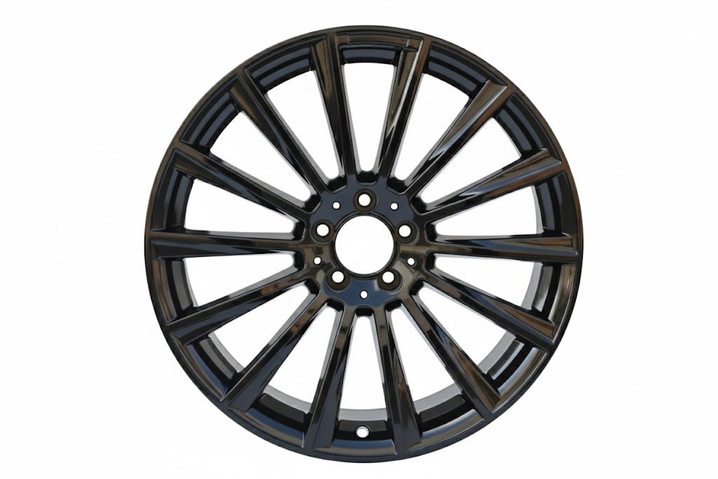 E813 Gloss Black 18x7.5 ET35 5.112 - Square Set (4 Wheels)
