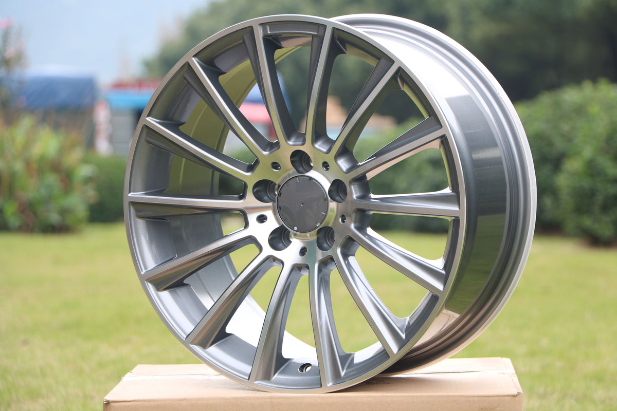 E813 Gunmetal Machined Face 20in Staggered Set 8.5 ET35 / 9.5 ET35 5.112 (4 Wheels)