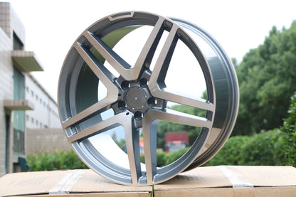 E815 Gunmetal Machined Face 20x8.5 ET32 5.112 - Square Set (4 Wheels)