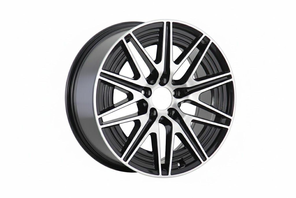 E818 Black Machined Face 19in Staggered Set 7.5 ET38 / 8.5 ET45 5.112 (4 Wheels)
