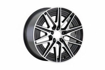 E818 Black Machined Face 19in Staggered Set 7.5 ET38 / 8.5 ET45 5.112 (4 Wheels)