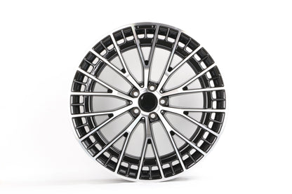 E821 Black Machined Face 22in Staggered Set 9.0 ET35 / 10.5 ET45 5.112 (4 Wheels)