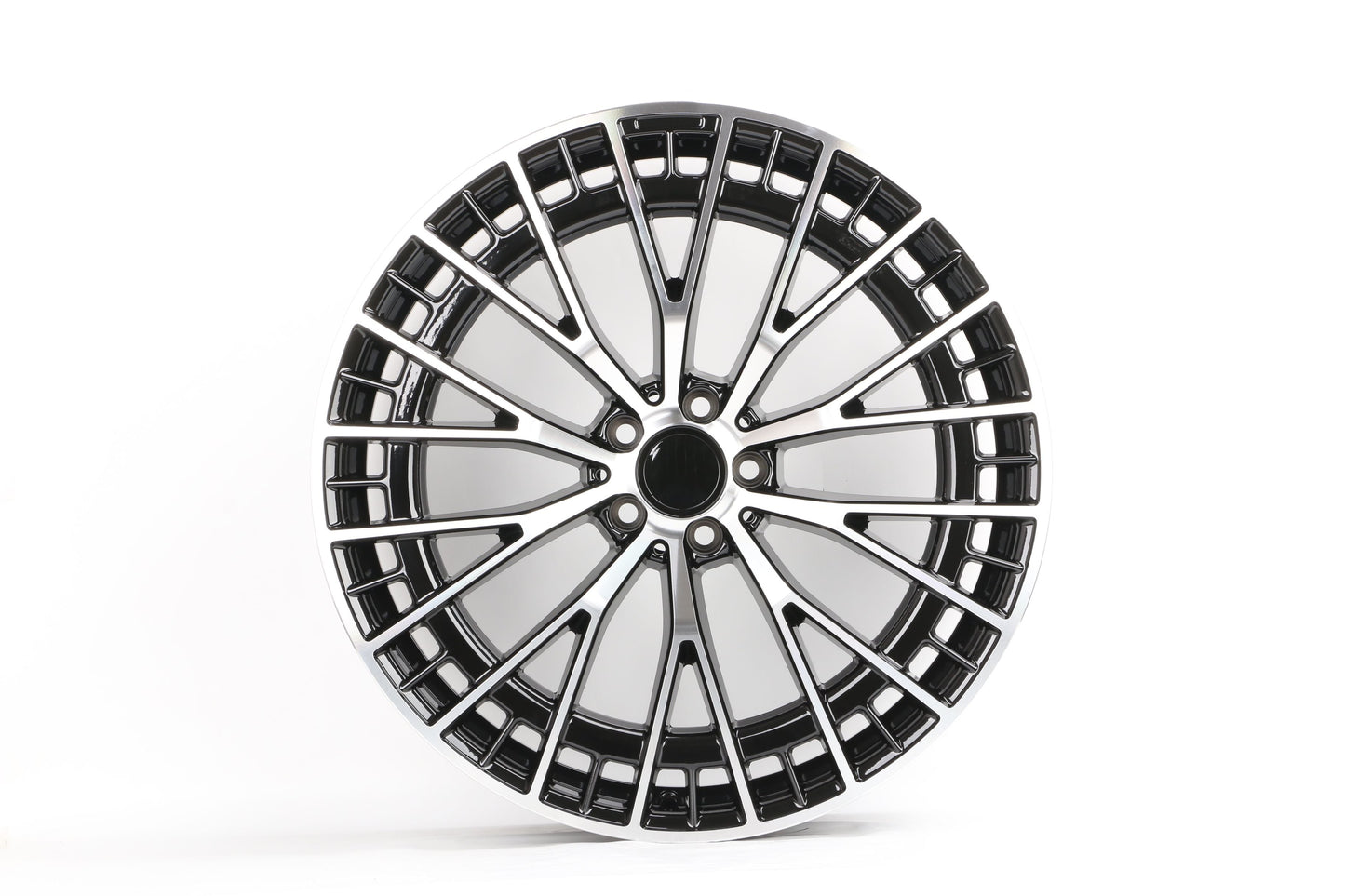 E821 Black Machined Face 22x10.5 ET45 5.112 - Square Set (4 Wheels)