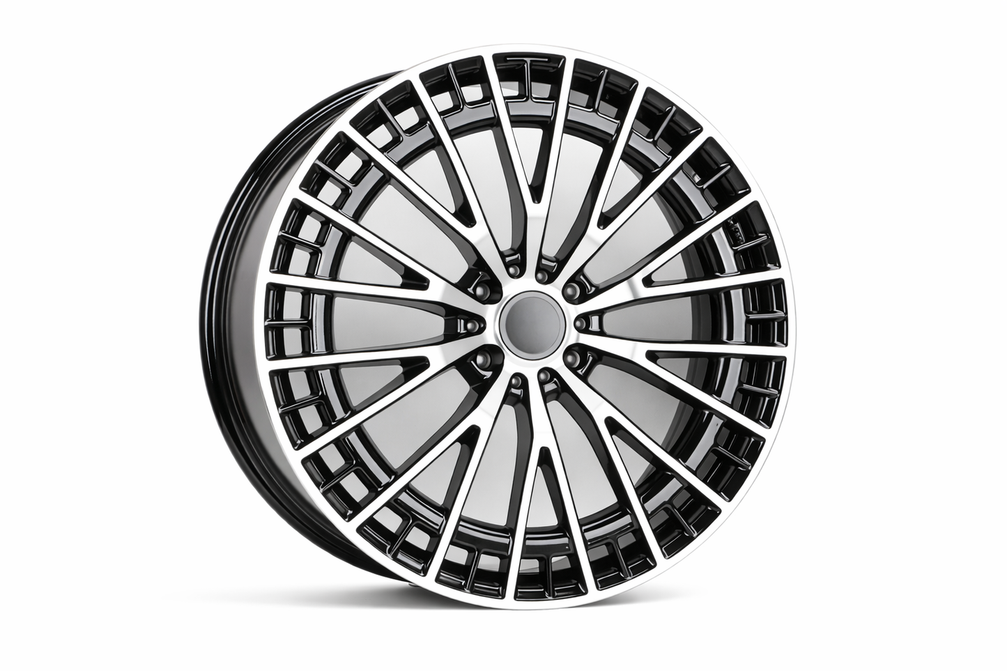 E821 Black Machined Face 22in Staggered Set 9.0 ET35 / 10.5 ET45 5.112 (4 Wheels)