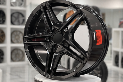 E828 Gloss Black 18x8.5 ET35 5x112 – (Square Set of 4)