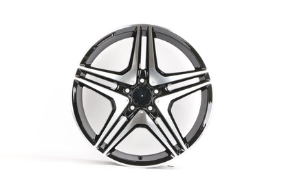 E828 Black Machined Face 19x8.5 ET35 5.112 - Square Set (4 Wheels)