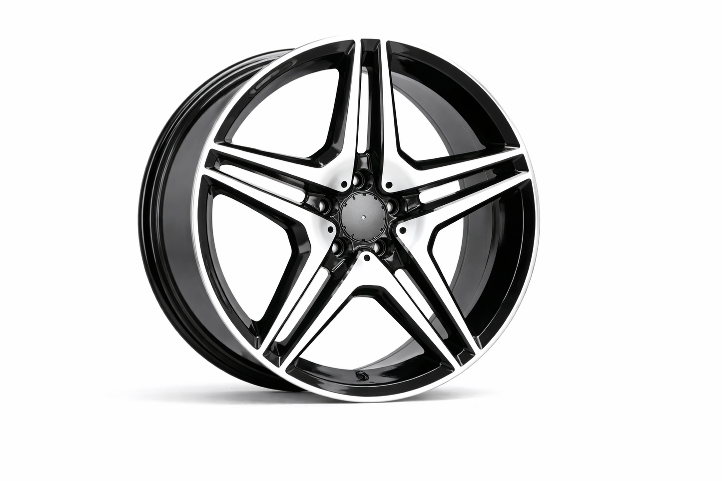 E828 Black Machined Face 19x8.5 ET45 5.112 - Square Set (4 Wheels)