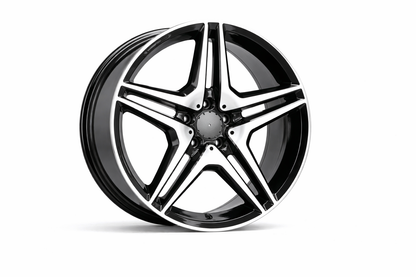 E828 Black Machined Face 19x8.5 ET45 5.112 - Square Set (4 Wheels)