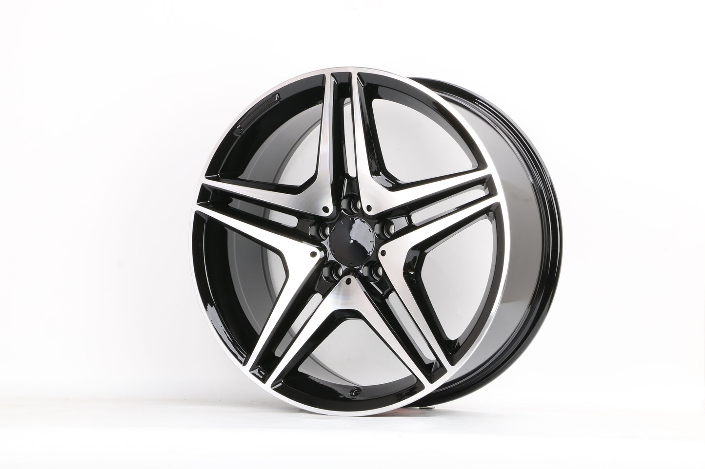 E828 Black Machined Face 19x8.5 ET45 5.112 - Square Set (4 Wheels)
