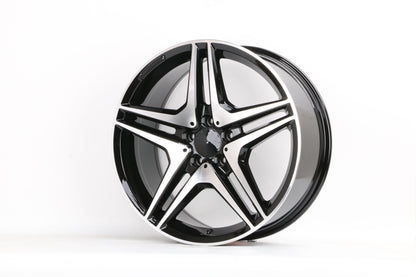 E828 Black Machined Face 19x8.5 ET45 5.112 - Square Set (4 Wheels)
