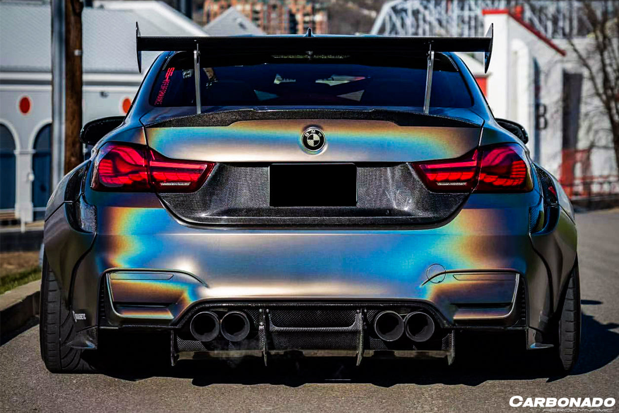 2014-2020 BMW M3 F80 & M4 F82 SM Style Carbon Fiber Rear Diffuser - Carbonado