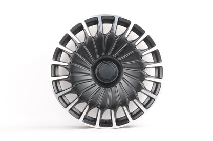 E830 Satin Black Machined Lip 20x9.5 ET35 5.112 - Square Set (4 Wheels)
