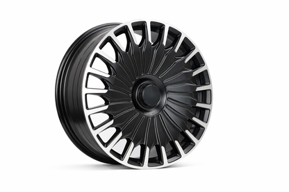 E830 Satin Black Machined Lip 20x9.5 ET35 5.112 - Square Set (4 Wheels)