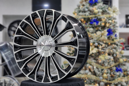 E833 Black Machined Face 20x9.5 ET42 5.112 - Square Set (4 Wheels)